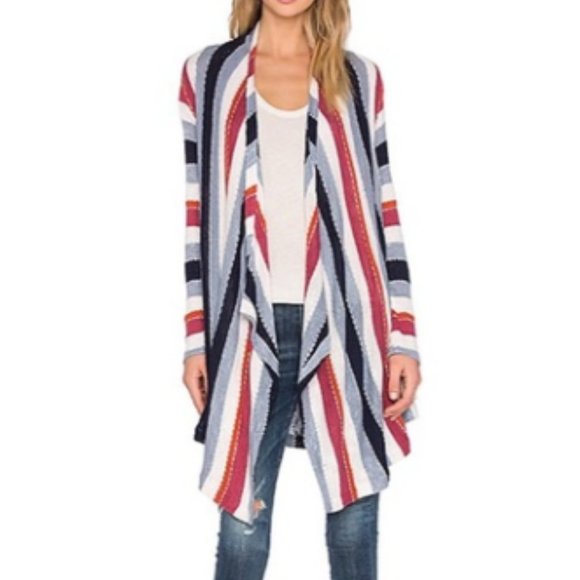 Splendid Sweaters - SPLENDID Rancho Stripe Knit Open Front Cardigan